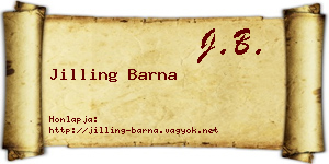 Jilling Barna névjegykártya